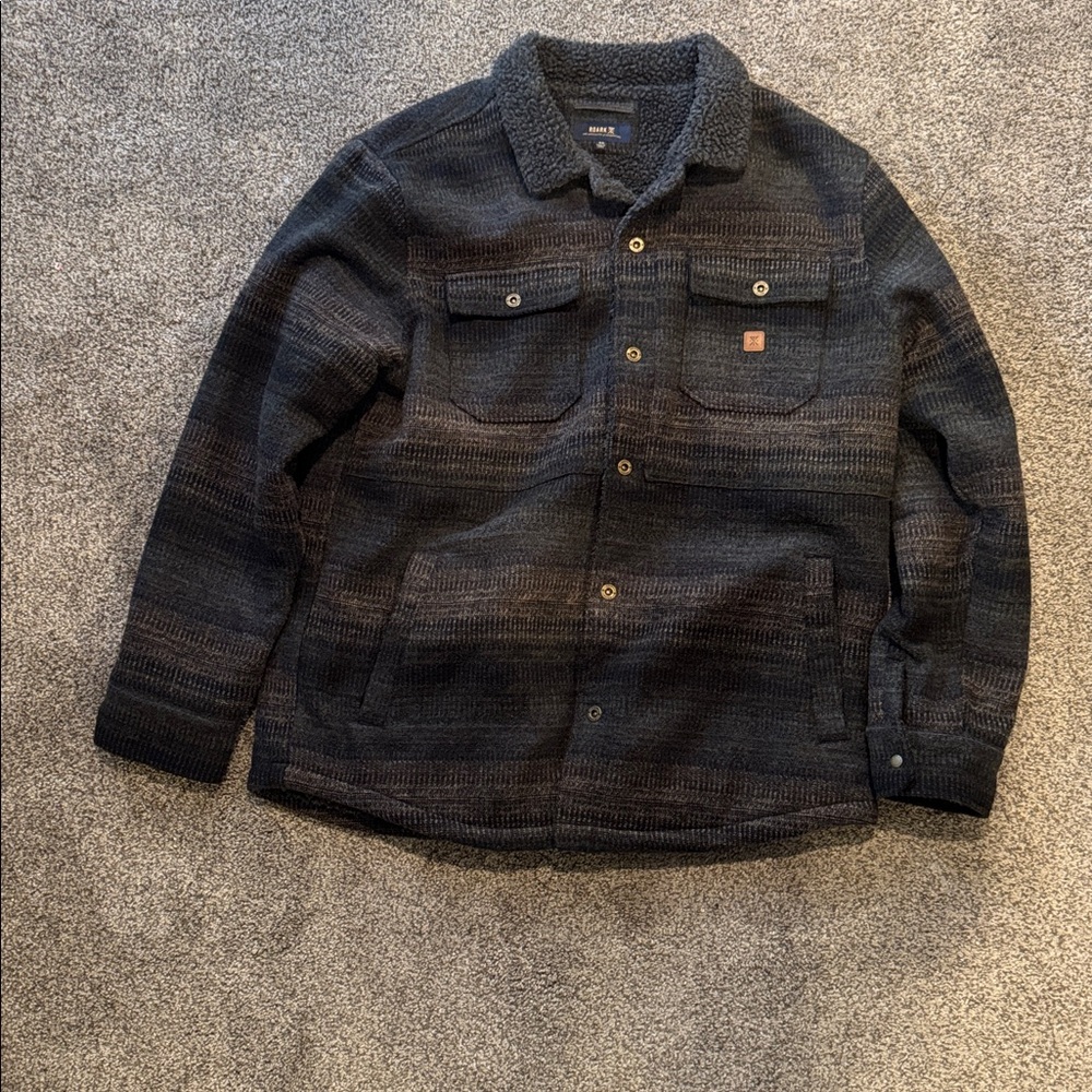 Roark Black and Gray Fleece Jacket